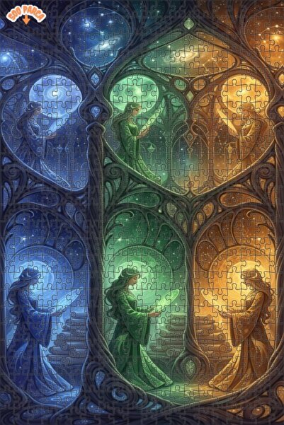 Teona Ahşap لغز خشبي بإطار مزدوج الطبقات من إيفرين فانتاستيك للنساء، 500 قطعة...