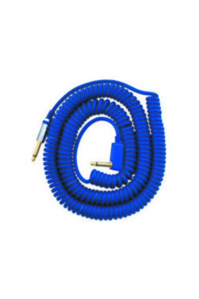 VOX Vcc-90-Bl Vintage Coiled Cable |   Blue 9 Meter Spiral Guitar Cable