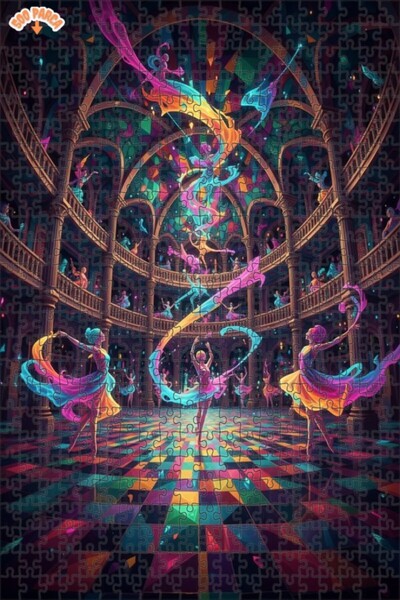 Teona Ahşap لغز خشبي فني تجريدي ملون من بالي إيشور 500 قطعة 50x30