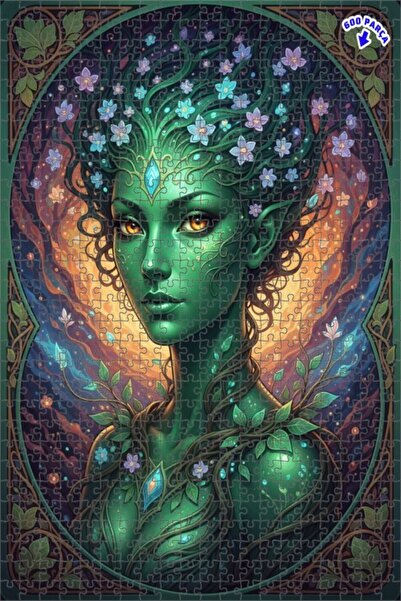 Teona Ahşap لغز خشبي بإطار مزدوج الطبقات بمظهر لوحة زيتية يشبه الجنة الخضراء،...