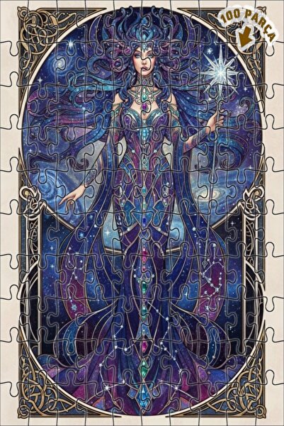 Teona Ahşap لوحة فنية بتصميم ملكة الكون بمظهر الزيت الملون، لغز خشبي بإطار مز...