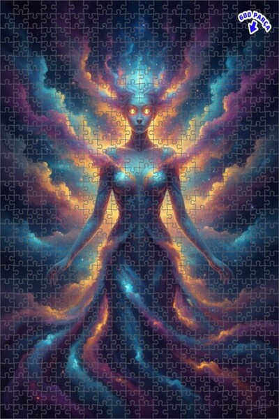 Teona Ahşap لغز خشبي بإطار مزدوج الطبقات بمظهر لوحة زيتية لإلهة الطاقة الفلكي...