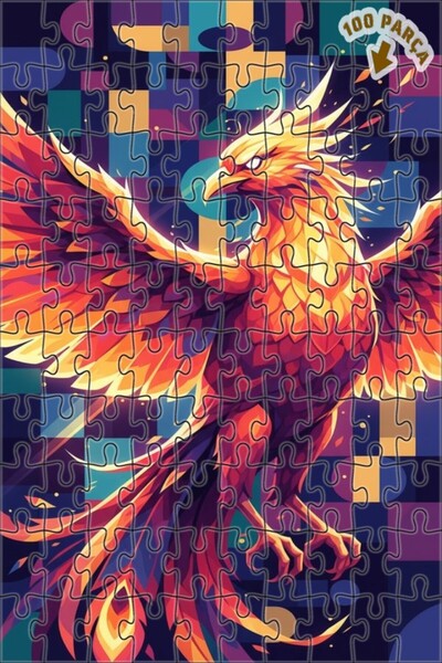 Teona Ahşap ألواح بازل خشبية ملتفة على شكل أجنحة اللهب، طائر العنقاء الأسطوري...