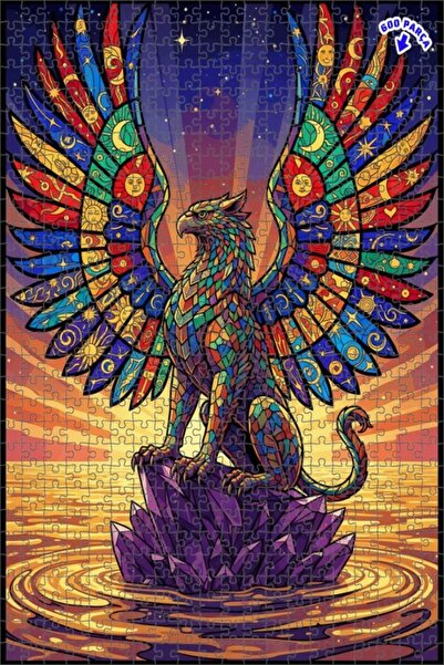 Teona Ahşap لغز خشبي بإطار مزدوج الطبقات من الفن الزجاجي الملون من جوركيم جري...