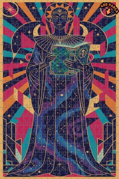 Teona Ahşap لغز خشبي بإطار ذو طابقين بتصميم عصري بمظهر لوحة زيتية يصور حكمة ا...