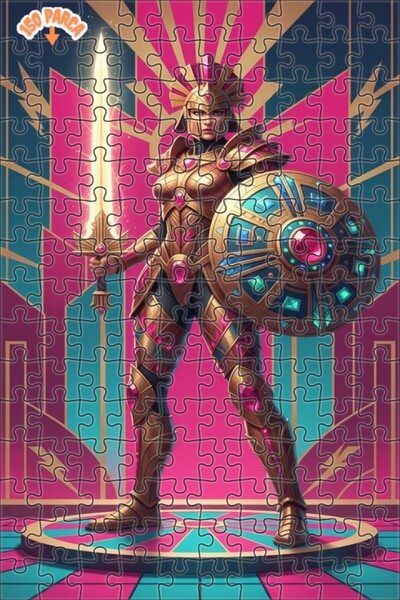 Teona Ahşap لغز خشبي بإطار مزدوج الطبقات من آرت ديكو، 150 قطعة، 20×30