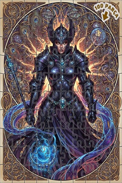 Teona Ahşap لغز خشبي مؤطر بطبقتين بمظهر لوحة زيتية لامرأة محاربة غامضة 100 قط...