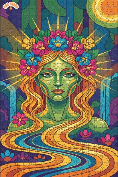 Teona Ahşap لغز خشبي بمظهر لوحة زيتية يصور عالم الطبيعة الملون، 500 قطعة، 50×...