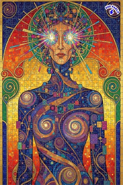 Teona Ahşap لغز خشبي بإطار مزدوج الطبقات بمظهر لوحة زيتية لامرأة ذات طاقة كون...