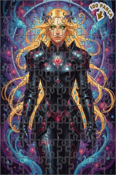 Teona Ahşap لغز خشبي مؤطر بطبقتين بمظهر لوحة زيتية لملكة المحارب المدرعة 100 ...