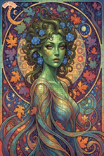 Teona Ahşap لغز خشبي بإطار مزدوج الطبقات بمظهر لوحة زيتية لجنية الربيع 500 قط...