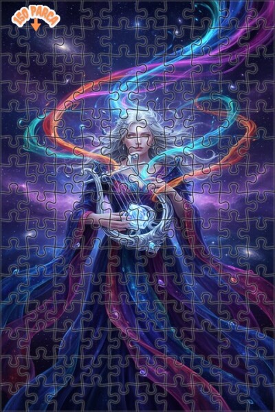 Teona Ahşap لوحة فنية لموسيقية فضائية أنثى بتأثير الزيت، لوحة خشبية مؤطرة بطب...