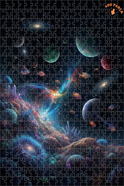 Teona Ahşap لغز خشبي رائع من الأسماك الفضائية والنيبولات الملونة ذو طبقتين بإ...