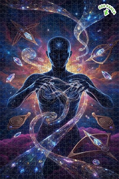 Teona Ahşap لغز خشبي بإطار مزدوج الطبقات بتصميم نجمي يصور الإبداع الكوني 800 ...