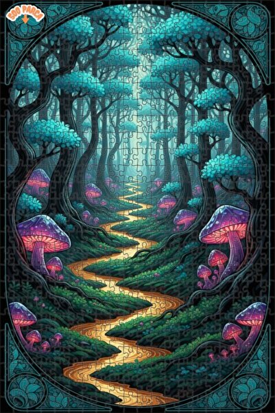 Teona Ahşap لغز خشبي بمظهر لوحة زيتية لجبل الغابة الرائع 500 قطعة 50×30