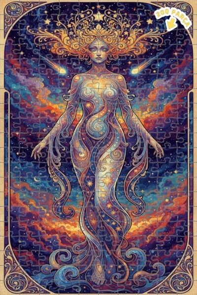 Teona Ahşap لغز خشبي بإطار مزدوج الطبقات بمظهر الألوان المائية للنساء من كوزم...