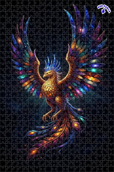 Teona Ahşap لغز خشبي بإطار مزدوج الطبقات بنمط العنقاء الكونية 600 قطعة 50×35