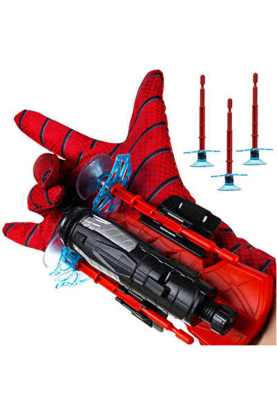 ISO TRADE Mănușă cu lansator și săgeți Spiderman – Jucărie supererou, darts m...