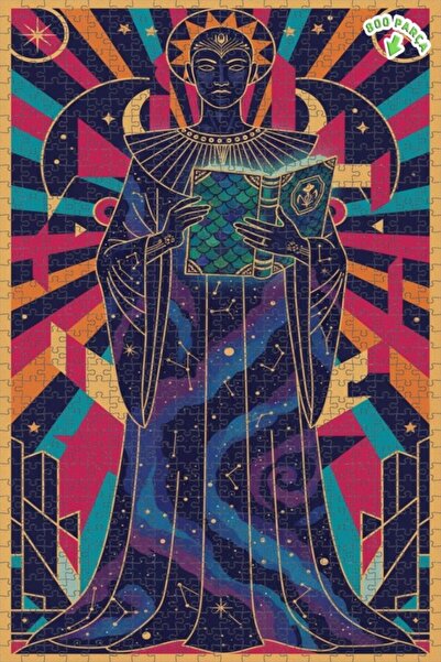 Teona Ahşap لغز خشبي بإطار ذو طابقين بتصميم عصري بمظهر لوحة زيتية يصور حكمة ا...