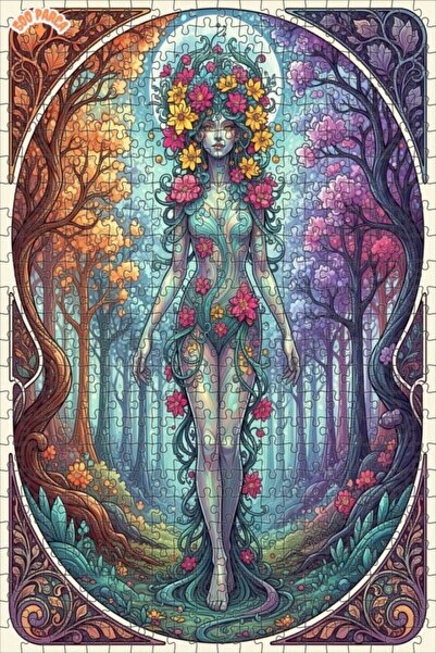 Teona Ahşap لغز خشبي بإطار مزدوج الطبقات من دوغا أنا فن الزهور 500 قطعة 50x30