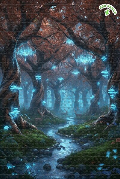 Teona Ahşap لغز خشبي مؤطر بطبقتين من غابة غامضة 800 قطعة 70×50