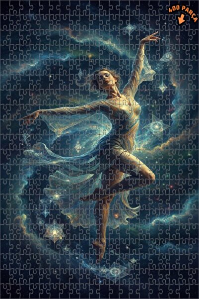 Teona Ahşap لغز خشبي مؤطر بطبقتين بمظهر الألوان المائية من سلسلة راقص الكون، ...