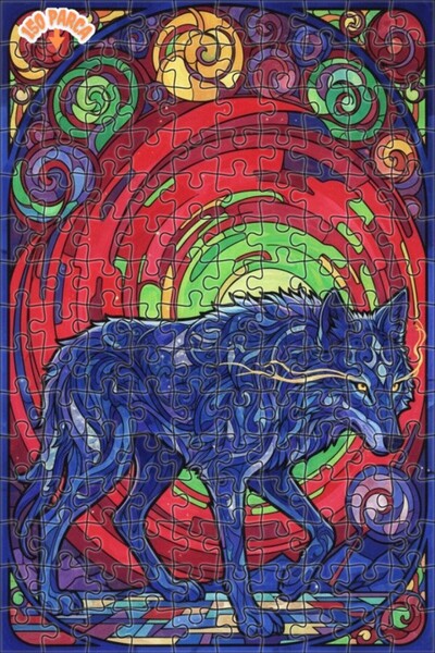 Teona Ahşap لغز خشبي مؤطر بطبقتين بنمط الذئب السحري 150 قطعة 20×30