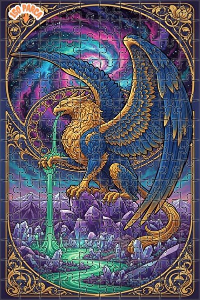 Teona Ahşap لوحة زيتية لشلال كريستال الغريفين الغامض، لغز خشبي بإطار مزدوج ال...