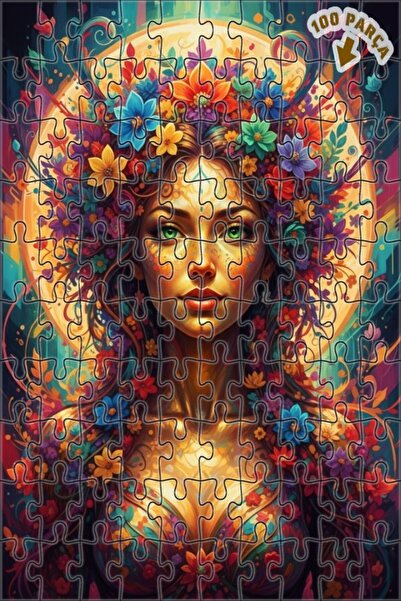 Teona Ahşap لغز خشبي بإطار مزدوج الطبقات بمظهر اللوحات الزيتية بألوان الربيع ...