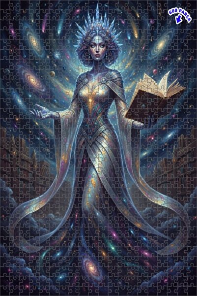 Teona Ahşap لغز خشبي بإطار مزدوج الطبقات من كوزميك كراول كينج، 600 قطعة، 50×35