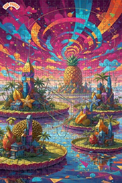 Teona Ahşap لغز خشبي ملون بإطار مزدوج الطبقات من عالم الجزر الاستوائية 500 قط...