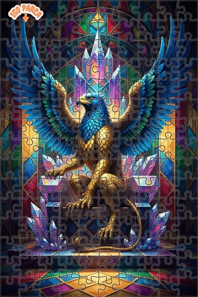 Teona Ahşap لغز خشبي مؤطر بطبقتين من غوركيملي غريفين تاهت، 150 قطعة، 20×30