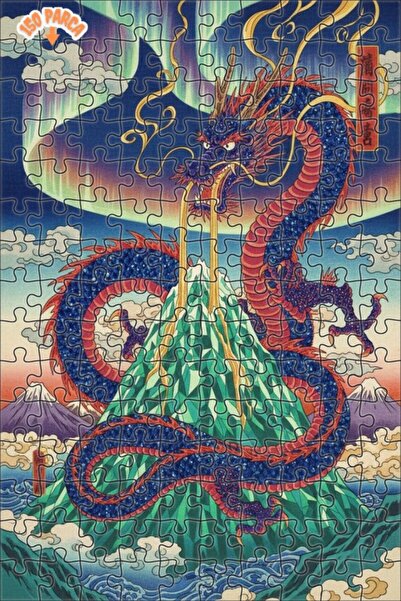 Teona Ahşap فن أضواء الشمال على جبل التنين 150 قطعة 20x30