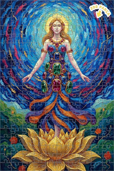 Teona Ahşap لغز خشبي فني بمظهر لوحة زيتية لإلهة الزهور السحرية 200 قطعة 25×35