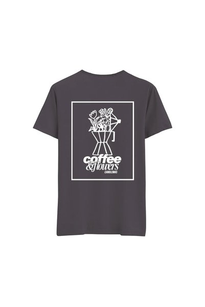 CANDLEMASTORE القهوة والزهور - تي شيرت عادي