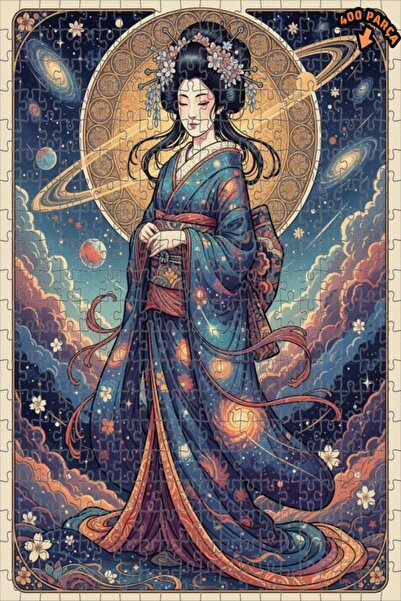 Teona Ahşap لغز خشبي بإطار مزدوج الطبقات من جالاكسي كوزميك جيشا 400 قطعة 35x35