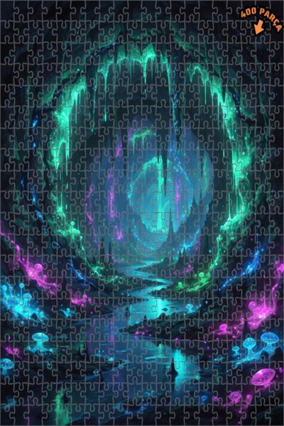 Teona Ahşap لغز خشبي من الكريستال على شكل كهف سحري 400 قطعة 35x35