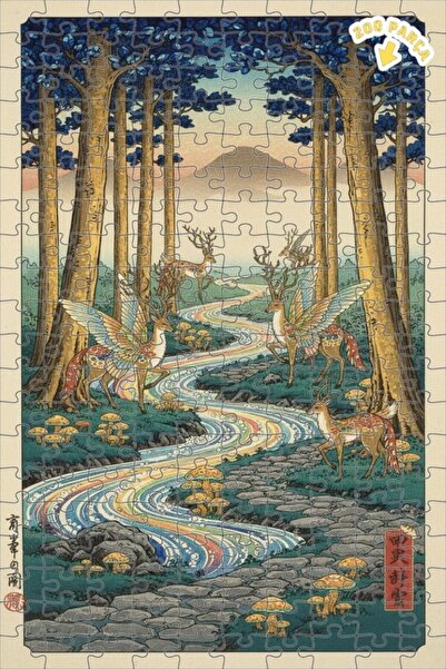 Teona Ahşap لغز خشبي بإطار مزدوج الطبقات من شركة فايرليد غيرز فورست ريفر، 200...