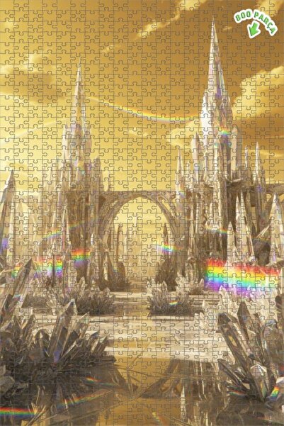 Teona Ahşap لغز خشبي بإطار مزدوج الطبقات من كريستال سيتي تيلنج 800 قطعة 70x50