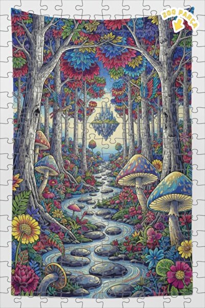 Teona Ahşap لغز خشبي رائع بإطار مزدوج الطبقات بمظهر لوحة زيتية يشبه حلم الغاب...