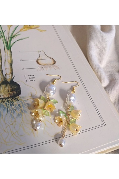 hbtasarim Fransız y2k coquette Pinterest lale küpe 🪷🌼