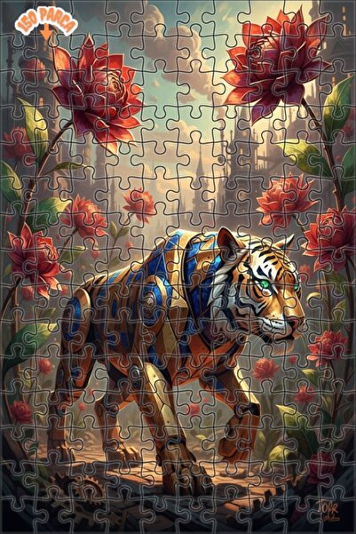 Teona Ahşap لغز خشبي بإطار مزدوج الطبقات بمظهر فن الستيمبانك الميكانيكي ورسم ...