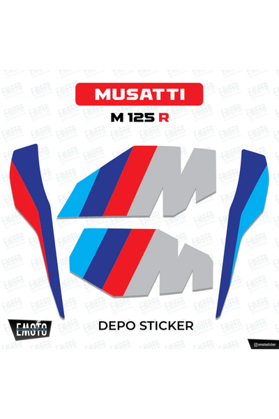 EMOTO REKLAM MUSATTI M 125 R MSPORT STICKER SET - DEPO ALANI
