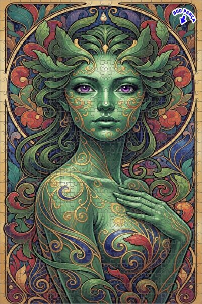 Teona Ahşap لغز خشبي بإطار مزدوج الطبقات بمظهر لوحة زيتية يشبه الجنة الخضراء،...