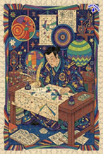 Teona Ahşap لغز خشبي بإطار مزدوج الطبقات من شركة سكاي ساينتست، 600 قطعة، 50×35