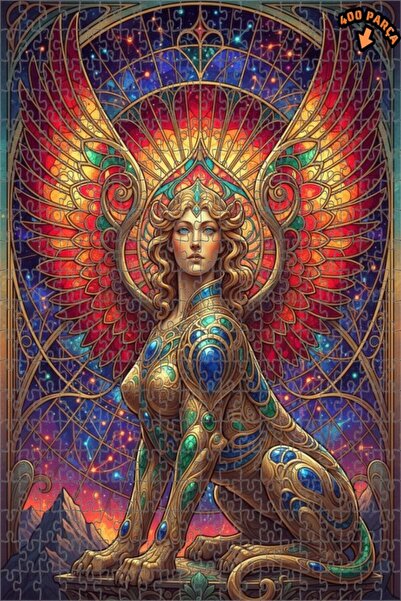 Teona Ahşap لغز خشبي مؤطر بطبقتين من طراز السفنكس السماوي 400 قطعة 35x35