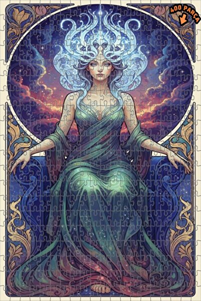 Teona Ahşap لوحة فنية مائية بمظهر إلهة الفضاء، لغز خشبي بإطار مزدوج الطبقات، ...