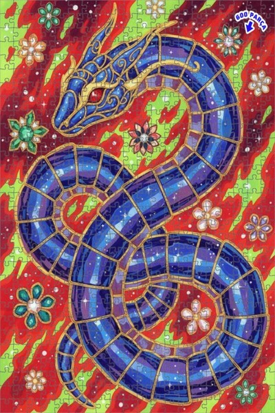 Teona Ahşap لغز خشبي مؤطر بطبقتين من ميستيك دراغون آرت 600 قطعة 50x35