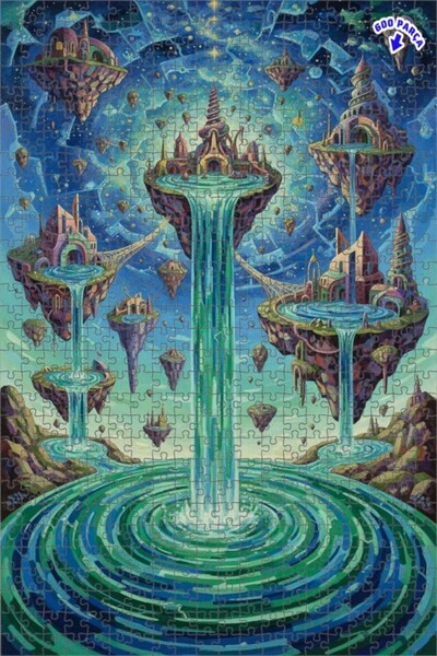 Teona Ahşap لغز خشبي مؤطر بطبقتين بمظهر الألوان المائية من مملكة الجزيرة الطا...