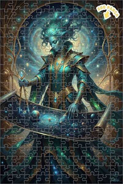 Teona Ahşap لغز خشبي بإطار مزدوج الطبقات من جالاكتيك كوزموس بيلجس، 200 قطعة، ...